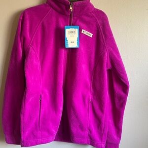 Columbia Girls' Magenta Full-Zip Fleece Jacket